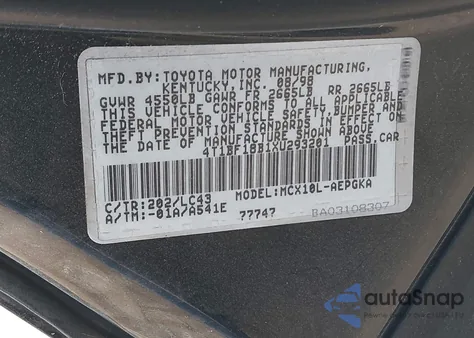 1999 Toyota Avalon Xls из США, поврежденный, VIN 4T1BF18B1XU293201